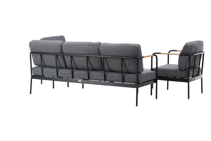 Venture Home Pehnna Sofaset Loungeset Steel - Black / Dark grey