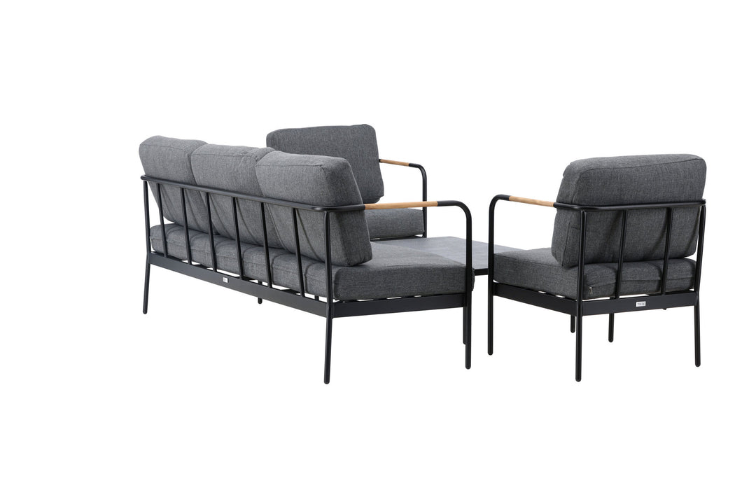 Venture Home Pehnna Sofaset Loungeset Steel - Black / Dark grey