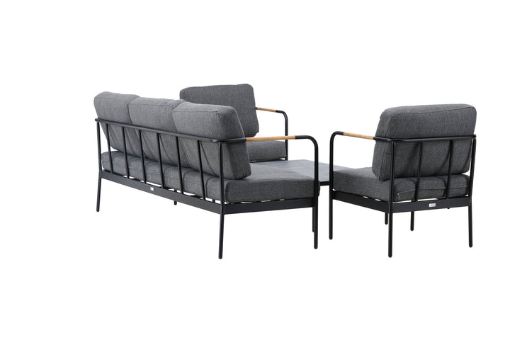 Venture Home Pehnna Sofaset Loungeset Steel - Black / Dark grey