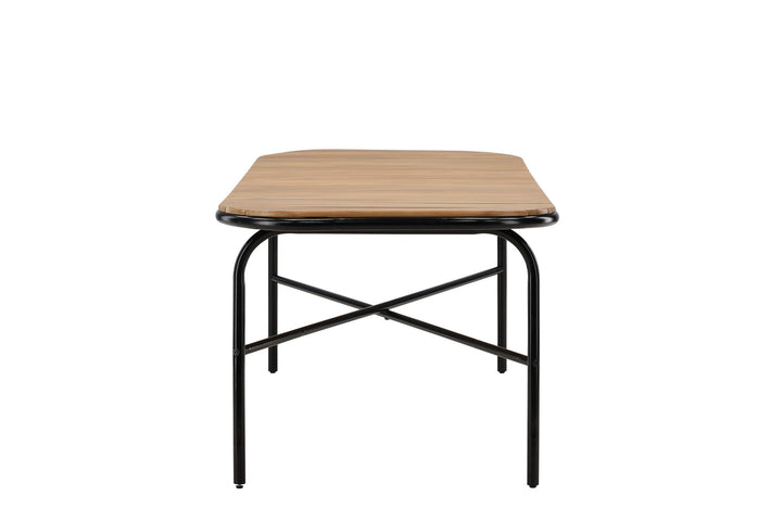 Venture Home Holmbeck Diningtable Steel - Black / Rectangular 90*200*75