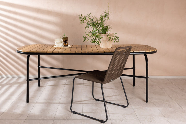 Venture Home Holmbeck Diningtable Steel - Black / Rectangular 90*200*75