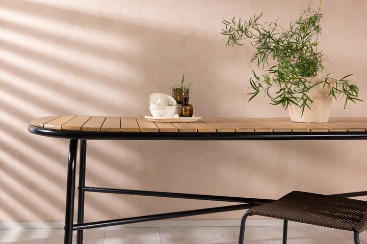 Venture Home Holmbeck Diningtable Steel - Black / Rectangular 90*200*75