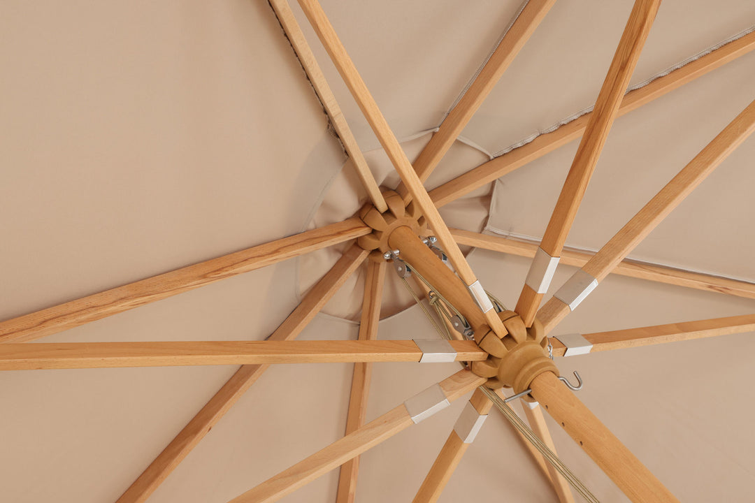Venture Home Naxos Umbrella - 3*3m - Wood / Brown