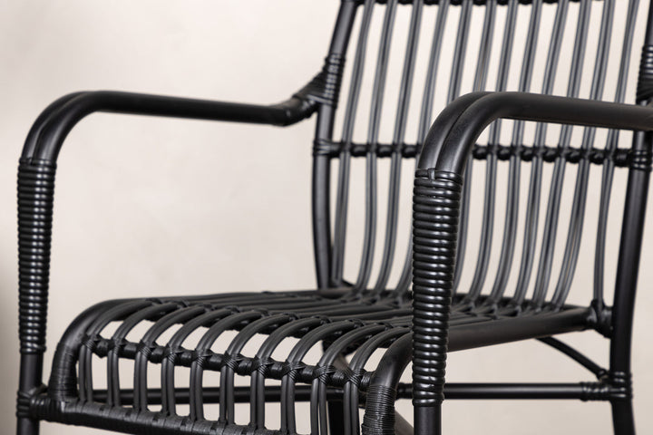 Venture Home Rizal Loungechair Alumnium - Black /