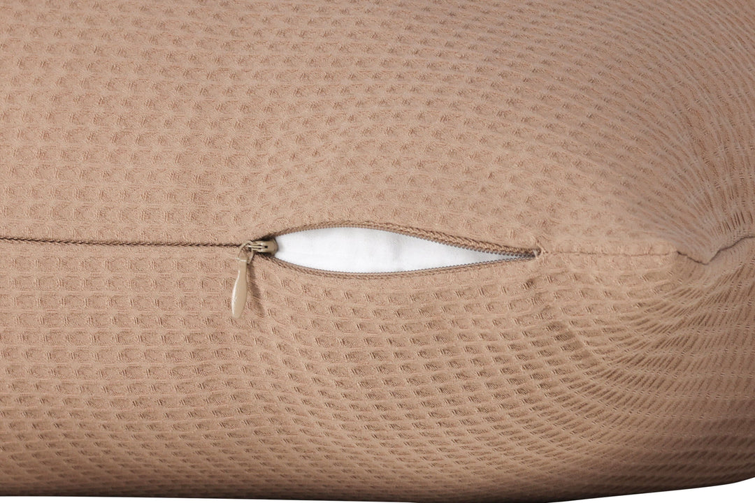 Venture Home Celine Cushion Cover Poly Waffle - Brown 50x50