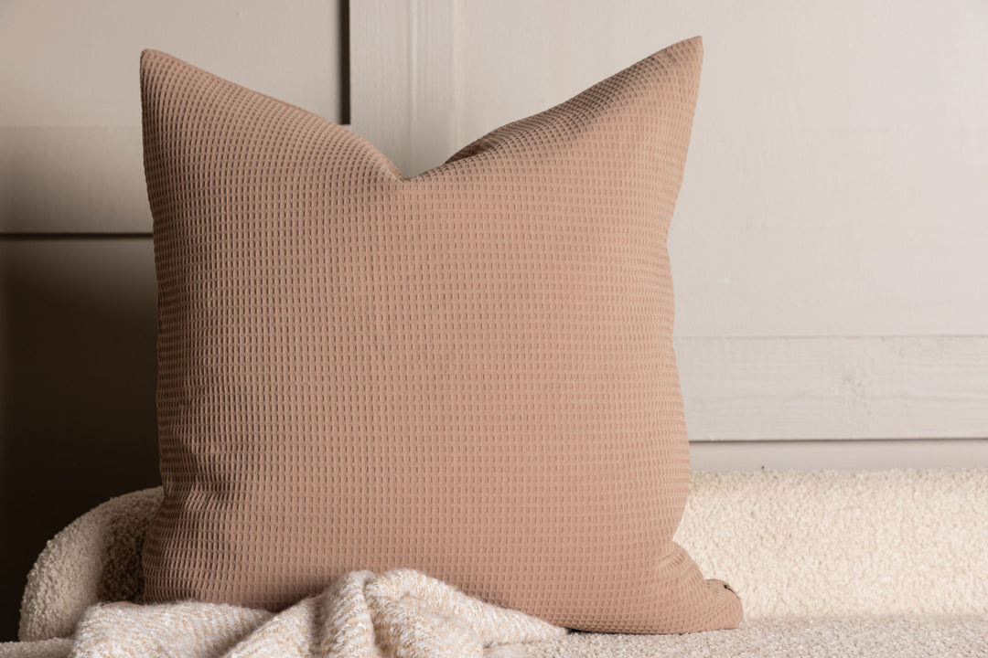 Venture Home Celine Cushion Cover Poly Waffle - Brown 50x50