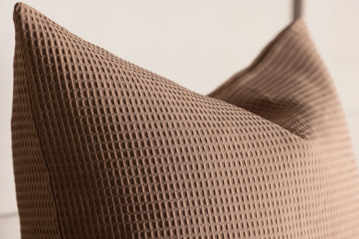 Venture Home Celine Cushion Cover Poly Waffle - Brown 50x50