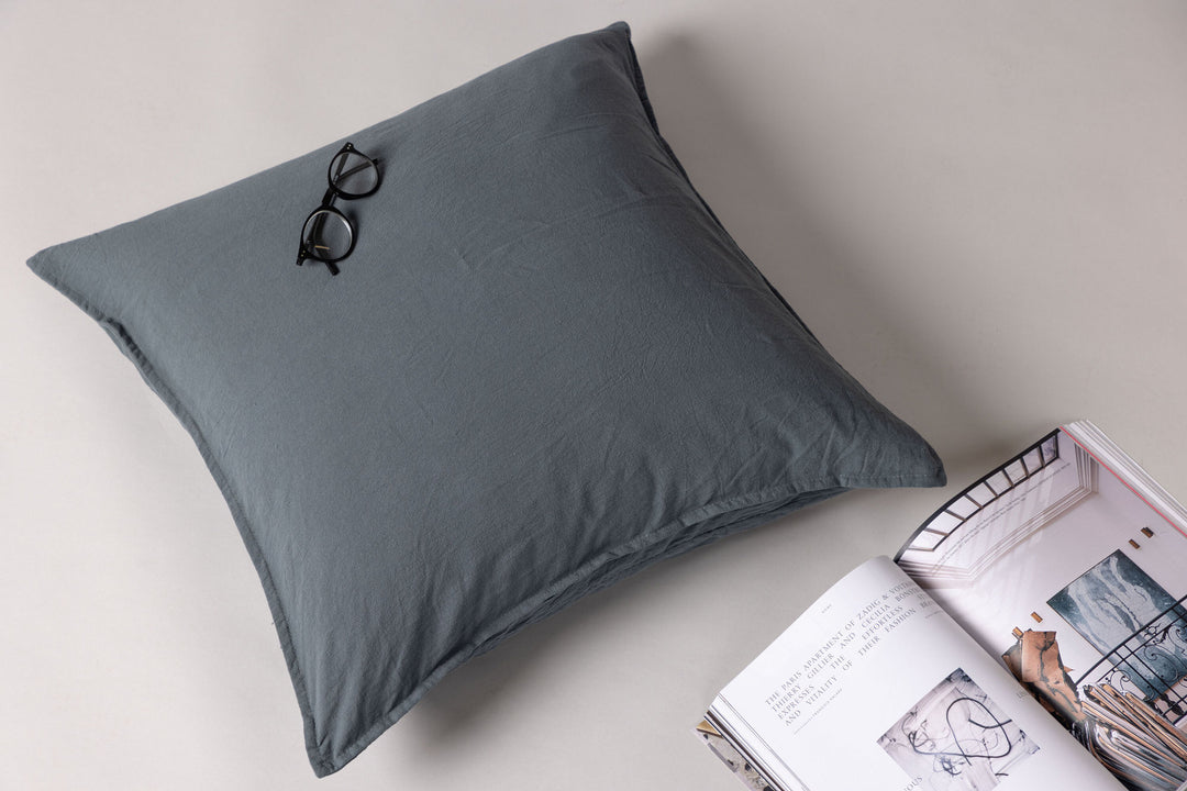 Venture Home Ronja Cushion Cover Washed Cotton - Dusty Blue 45x45