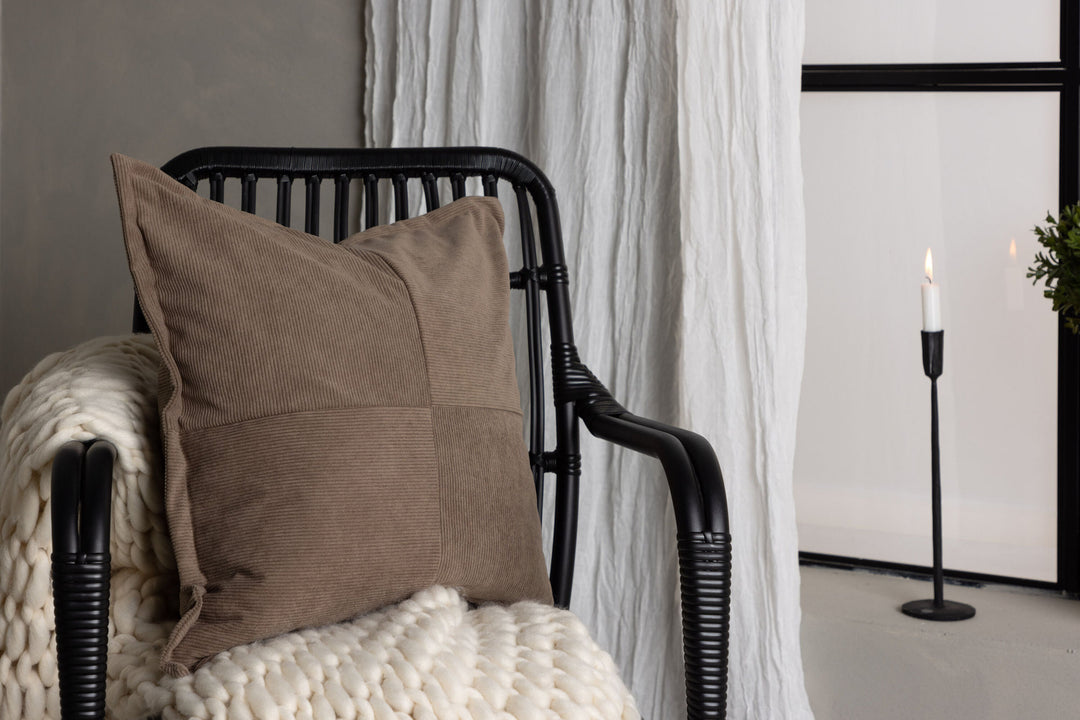 Venture Home Lykke Cushion Cover Poly embossed velvet - Brown 50x50