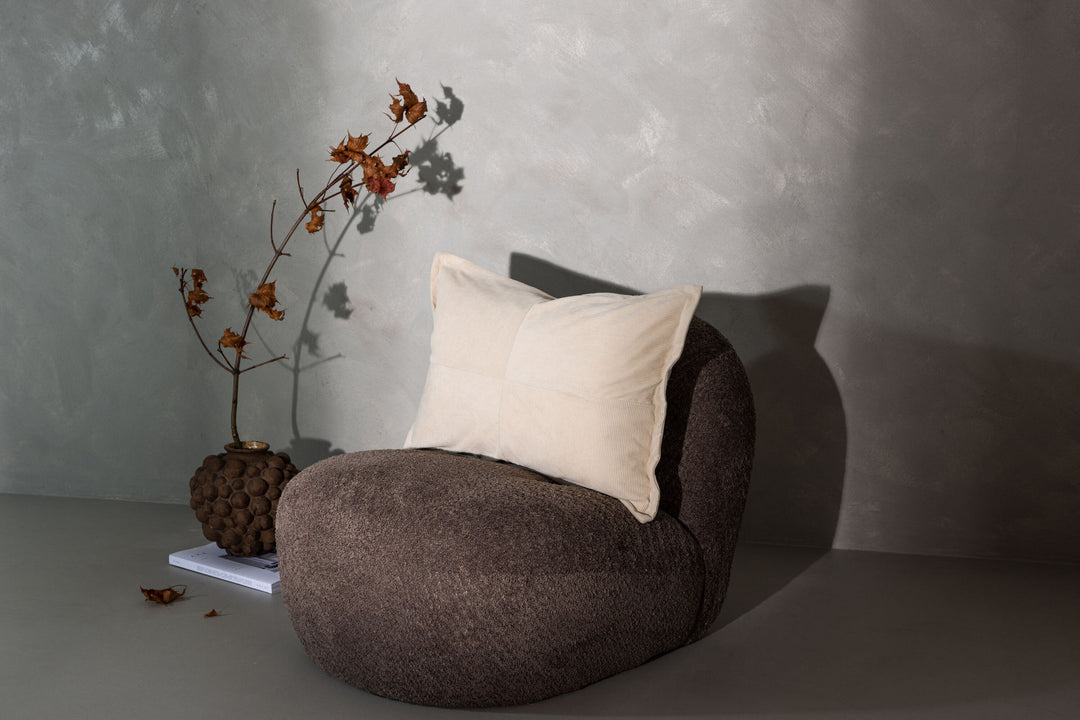 Venture Home Lykke Pudebetræk Polypræget fløjl - Beige 40x60