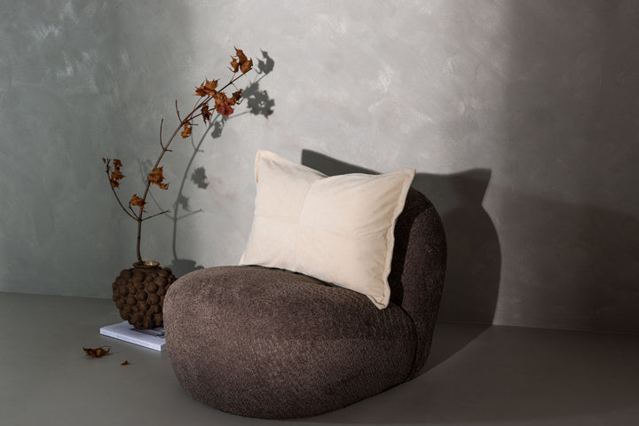 Venture Home Lykke Pudebetræk Polypræget fløjl - Beige 40x60