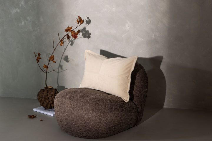 Venture Home Lykke Pudebetræk Polypræget fløjl - Beige 40x60