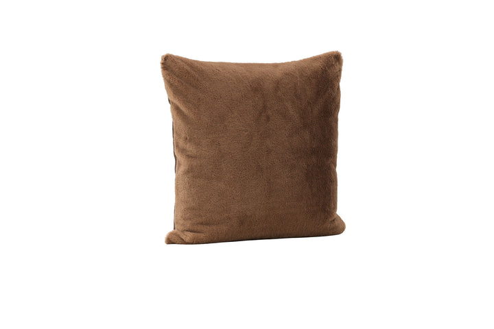 Venture Home Thea Cushion Cover Rabbit fur/Poly Velvet - Brown 50x50