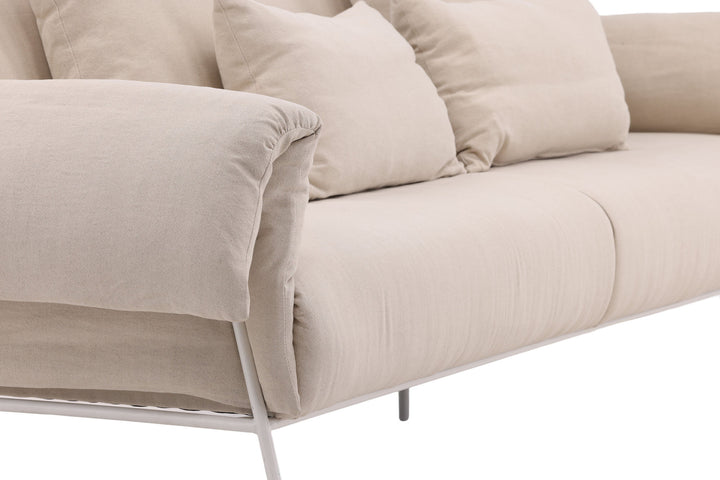 Vind Öckerö Sofa - White / Beige Linen