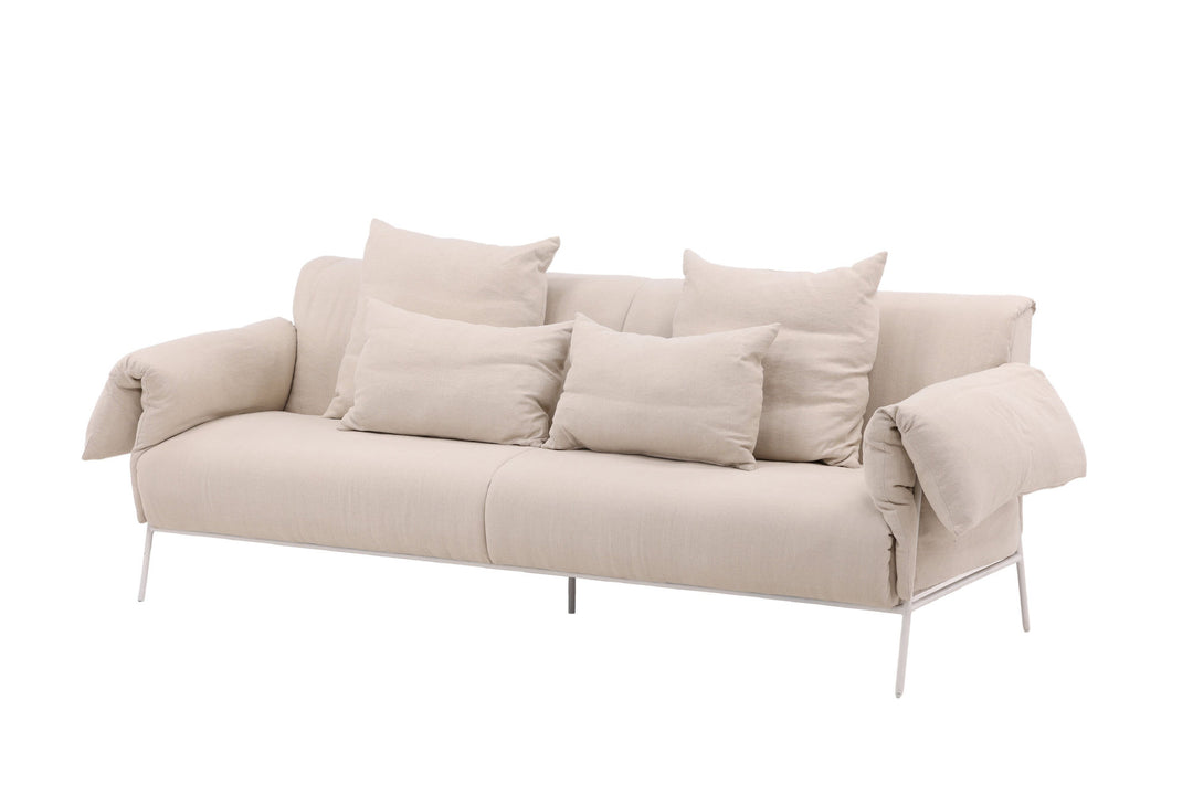 Vind Öckerö Sofa - White / Beige Linen