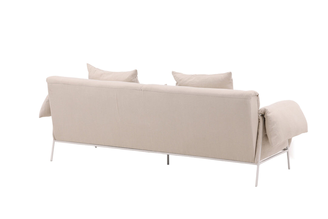 Vind Öckerö Sofa - White / Beige Linen