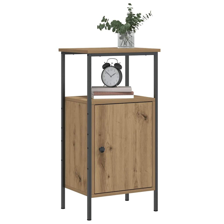 sengeborde 2 stk. 41x31x80 cm konstrueret træ kunsteg
