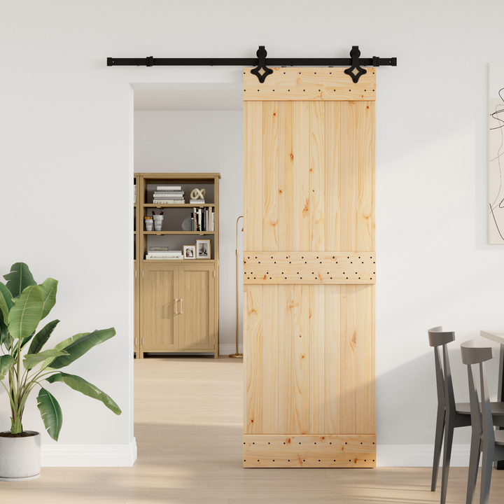 Skydedør NARVIK Naturfarvet og sort 70 x 210 cm (152,5 cm)