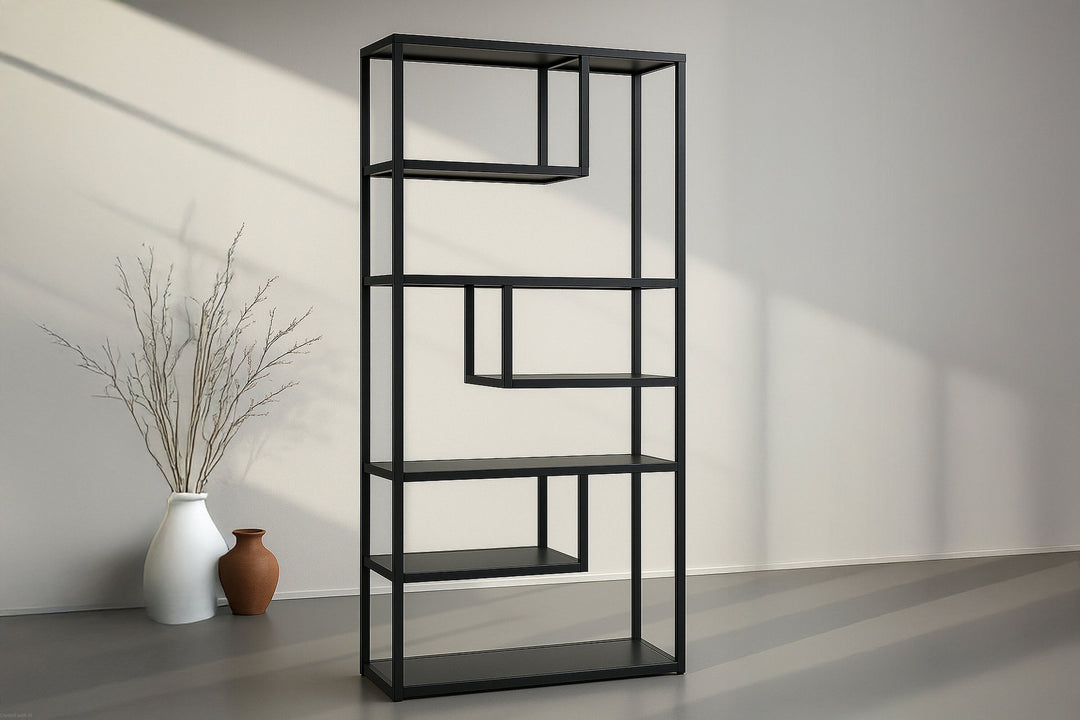 Venture Home Staal - Bookcase - Black - Ersätts av 28076-208