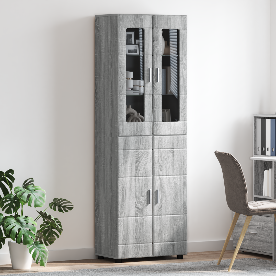 Highboard FLORIN Grå Sonoma 60 x 35 x 182 cm Konstrueret træ