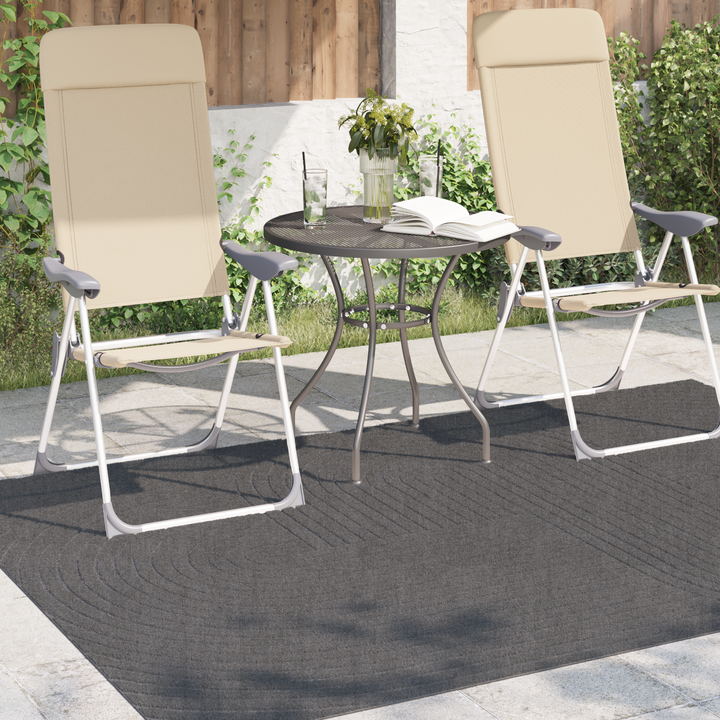 Områdetæpper PALMERAS Antracit 170 x 120 cm Polyester