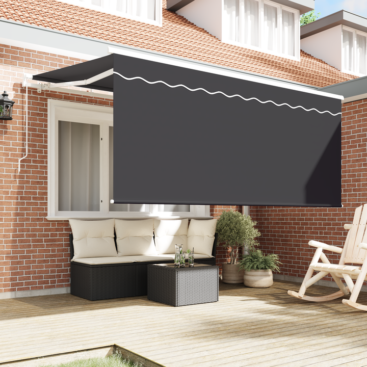 Utrækkelig Markise Antracit 300 x 200 cm Stof