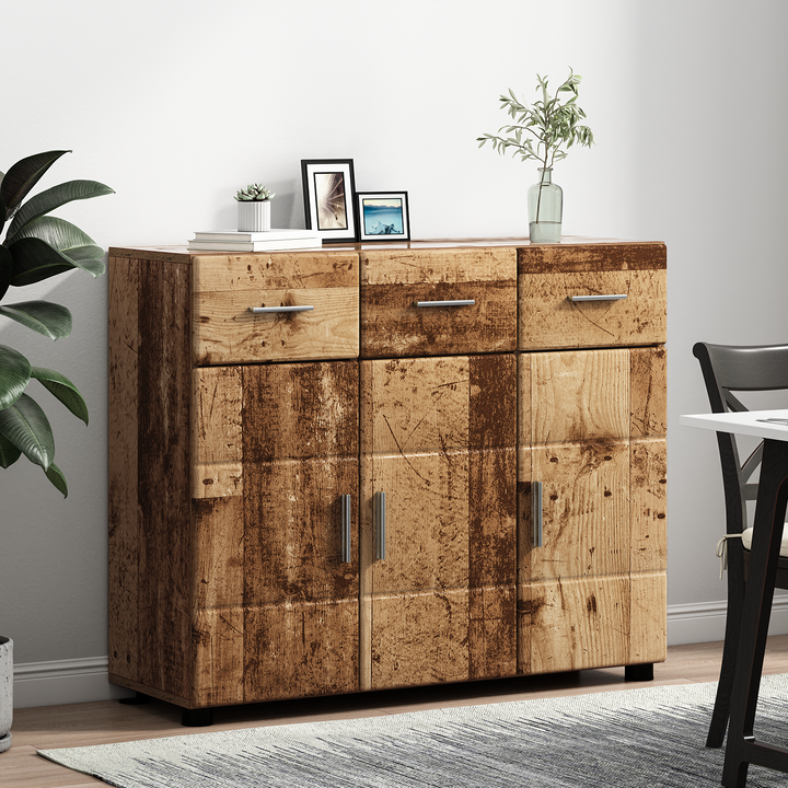 Sideboard med hylde FLORIN Gammelt træ 88,5 x 30,5 x 73 cm