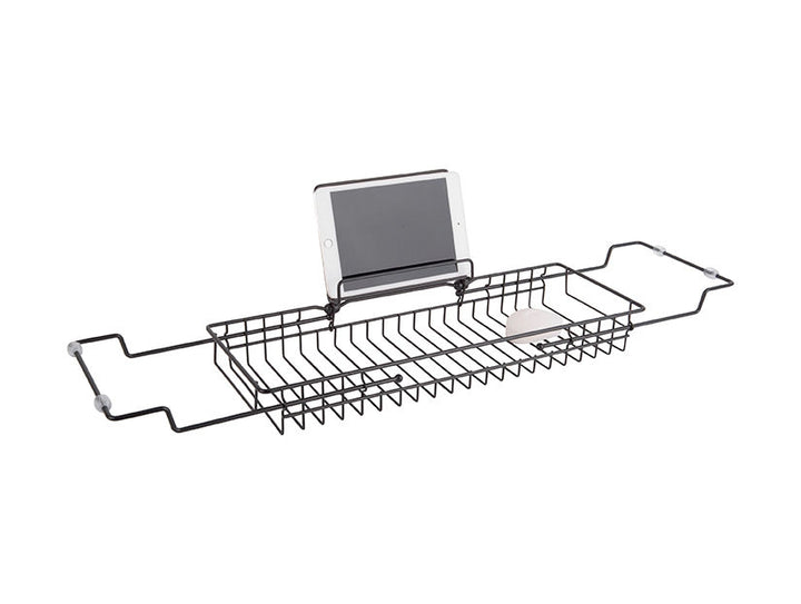 present time Bath tub caddy iron black