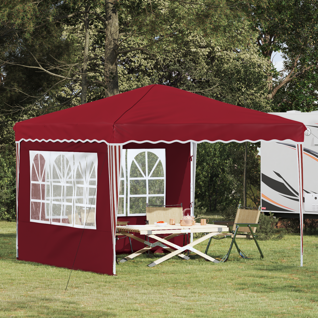Pop-up Festtelt 288 x 288 x 245 cm Bordeaux Oxford stof