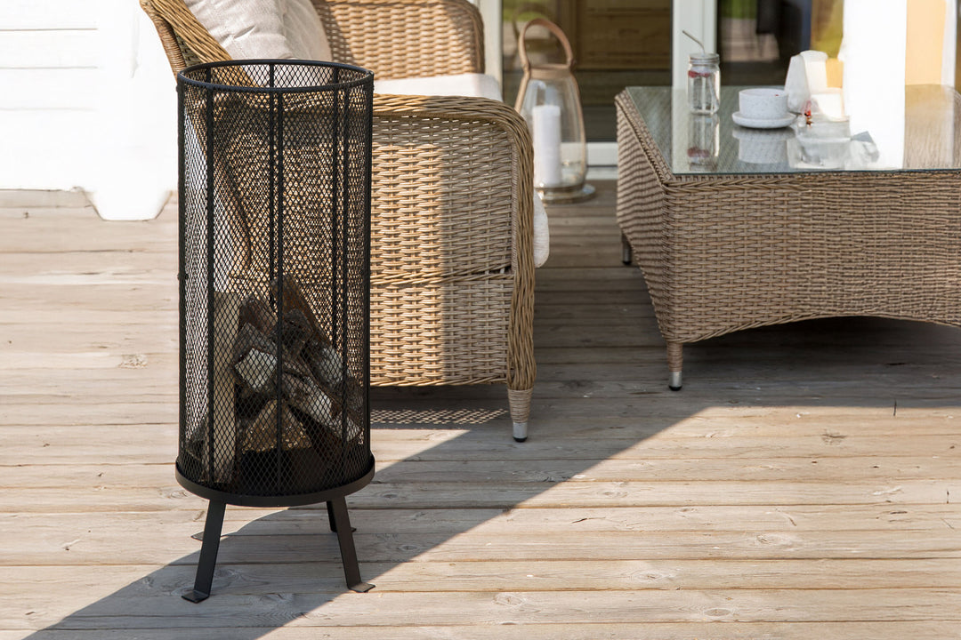 Venture Home Bastian Fire Basket - Black