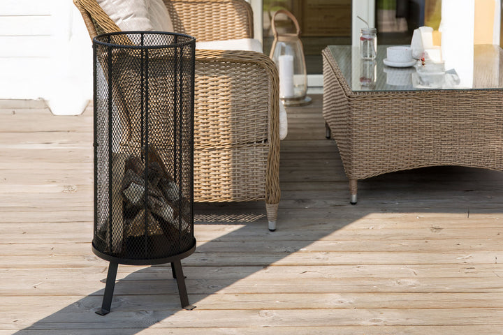 Venture Home Bastian Fire Basket - Black