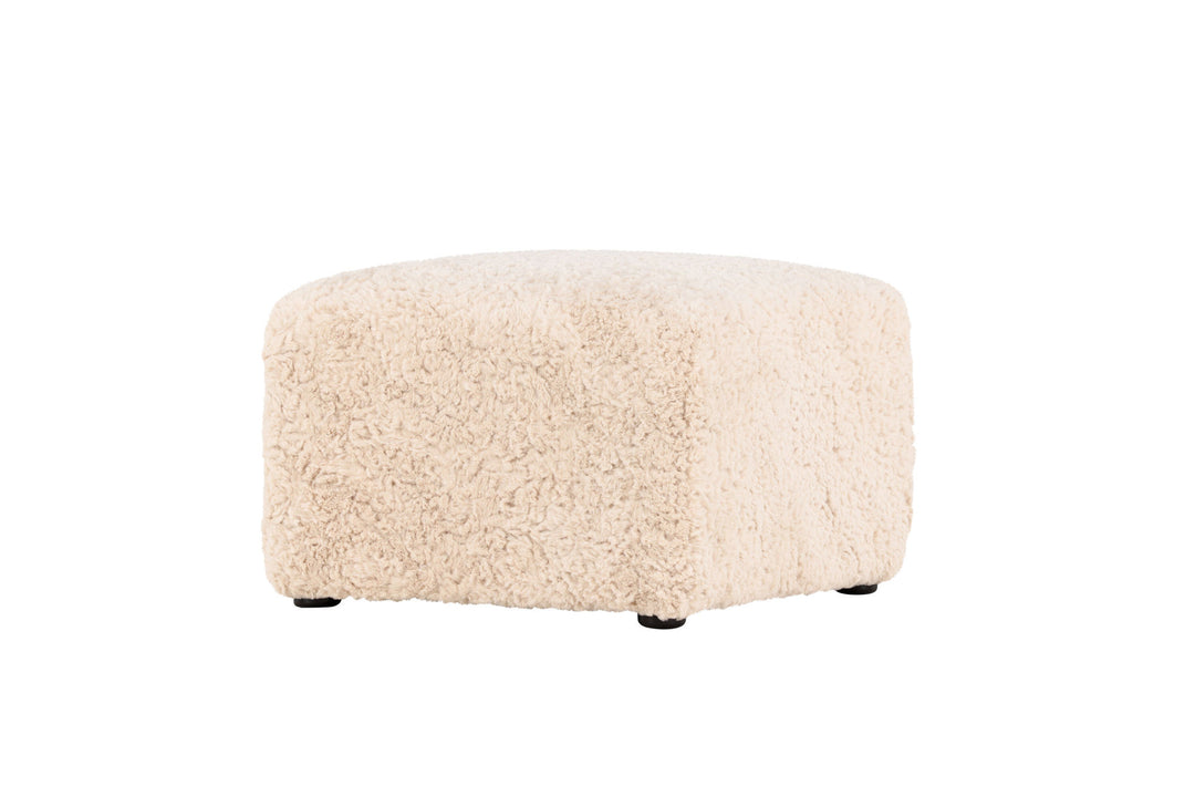 Vind Frankie Pouf 50*50 - Beige Faux fur /  FSC 100%