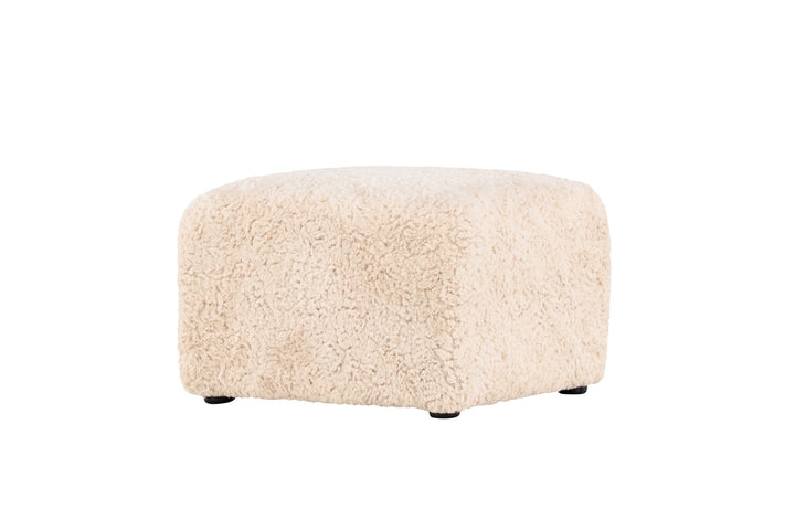 Vind Frankie Pouf 50*50 - Beige Faux fur /  FSC 100%