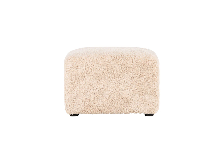 Vind Frankie Pouf 50*50 - Beige Faux fur /  FSC 100%