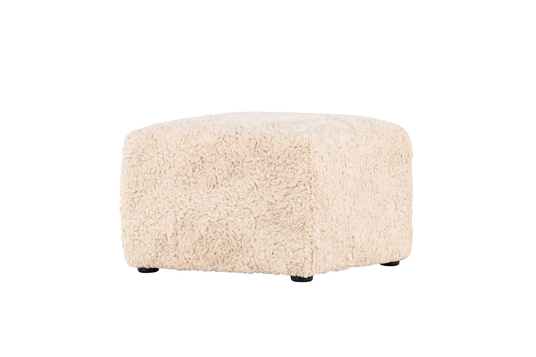 Vind Frankie Pouf 50*50 - Beige Faux fur /  FSC 100%