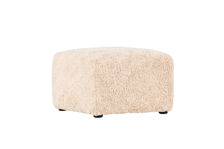Vind Frankie Pouf 50*50 - Beige Faux fur /  FSC 100%
