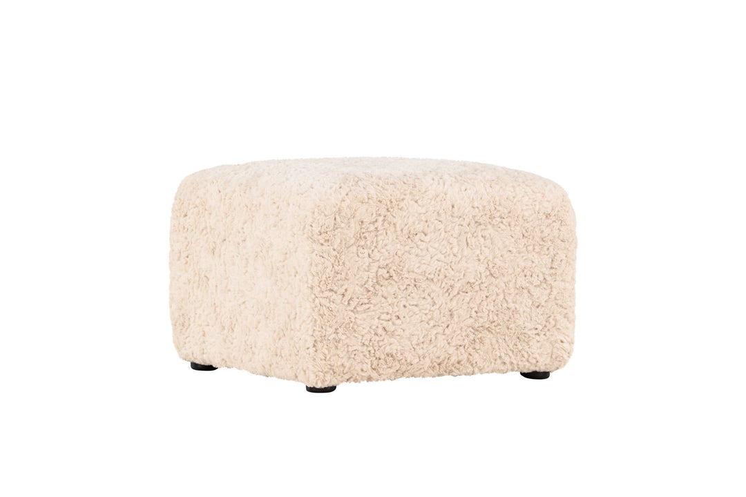 Vind Frankie Pouf 50*50 - Beige Faux fur /  FSC 100%