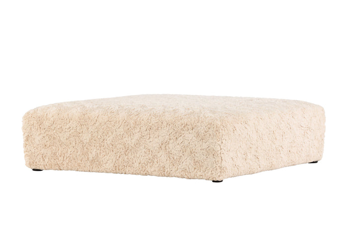 Vind Frankie Pouf 100*100 - Beige Faux fur  /  FSC 100%