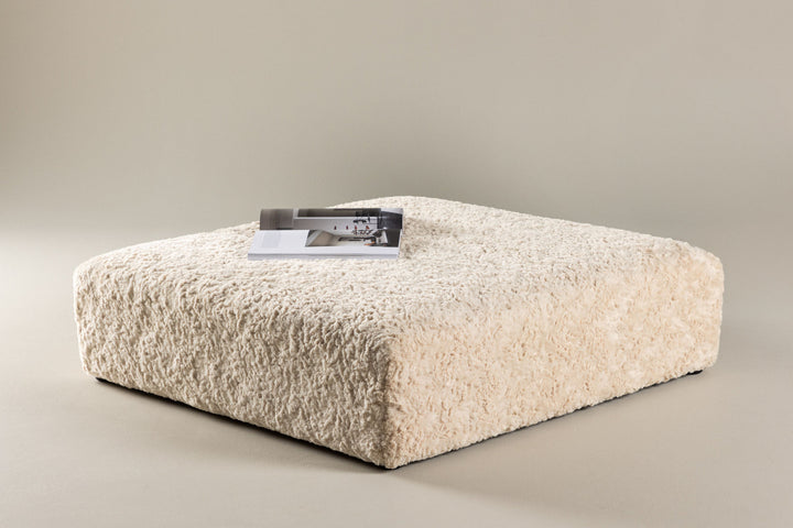 Vind Frankie Pouf 100*100 - Beige Faux fur  /  FSC 100%