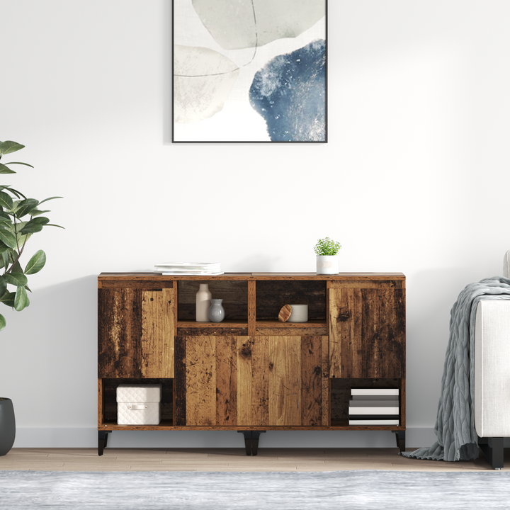 Sideboards 2 pcs Gammelt træ 60 x 35 x 70 cm Konstrueret træ