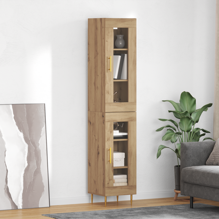 Highboard 2 pcs Artisan Egetræ Glas