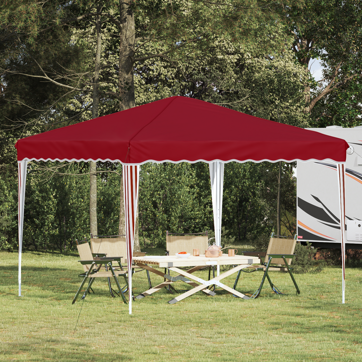 Pop-up Festtelt 288 x 288 x 245 cm Bordeaux Oxford stof