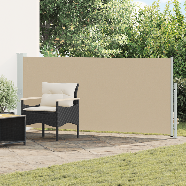 Udtrækkeligt side-markise 140 x 300 cm 100% polyester jern stål