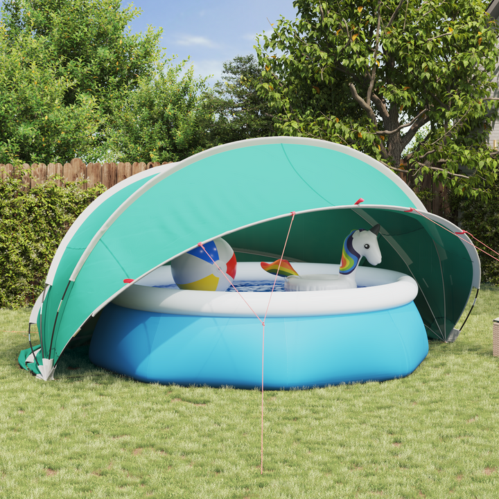 Pool Dome 430 x 430 x 210 cm 185T polyester med PU-belægning