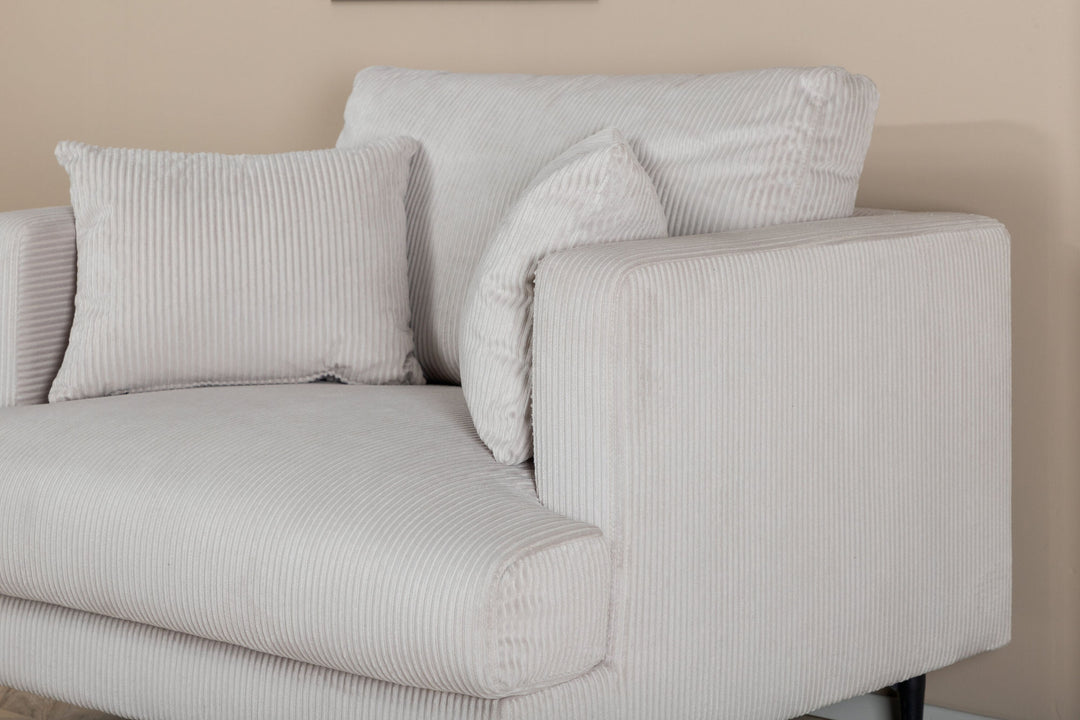 Venture Home Sofia Single Sofa - Black / Beige Corduroy