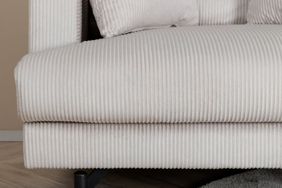 Venture Home Sofia Single Sofa - Black / Beige Corduroy