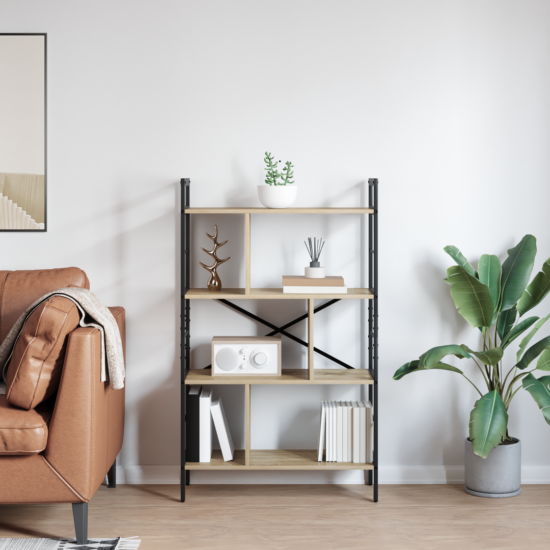 Bogreol Sonoma eg 75 x 30 x 123,5 cm Konstrueret træ
