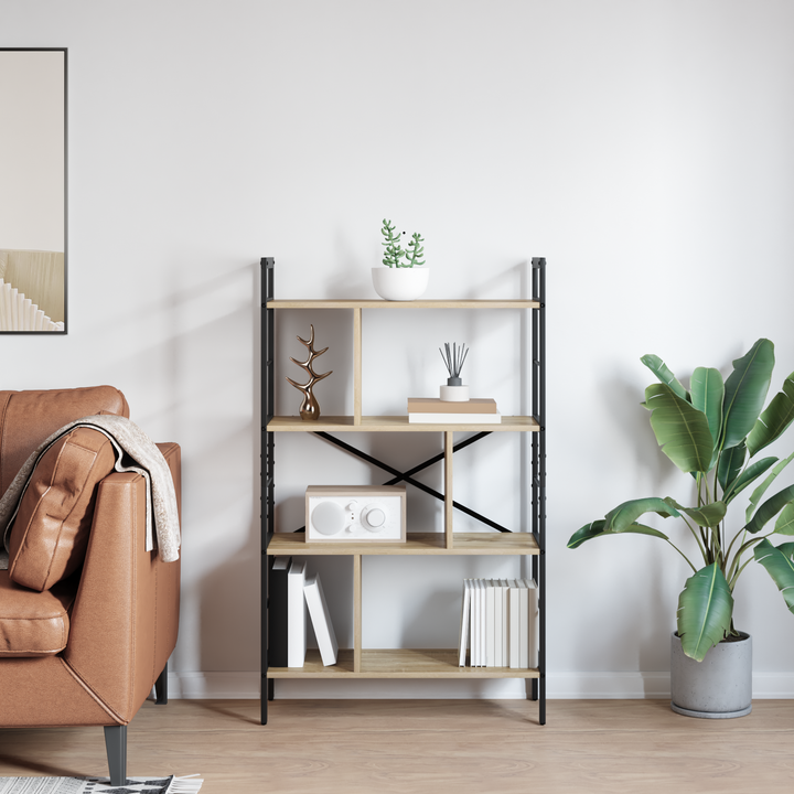 Bogreol Sonoma eg 75 x 30 x 123,5 cm Konstrueret træ
