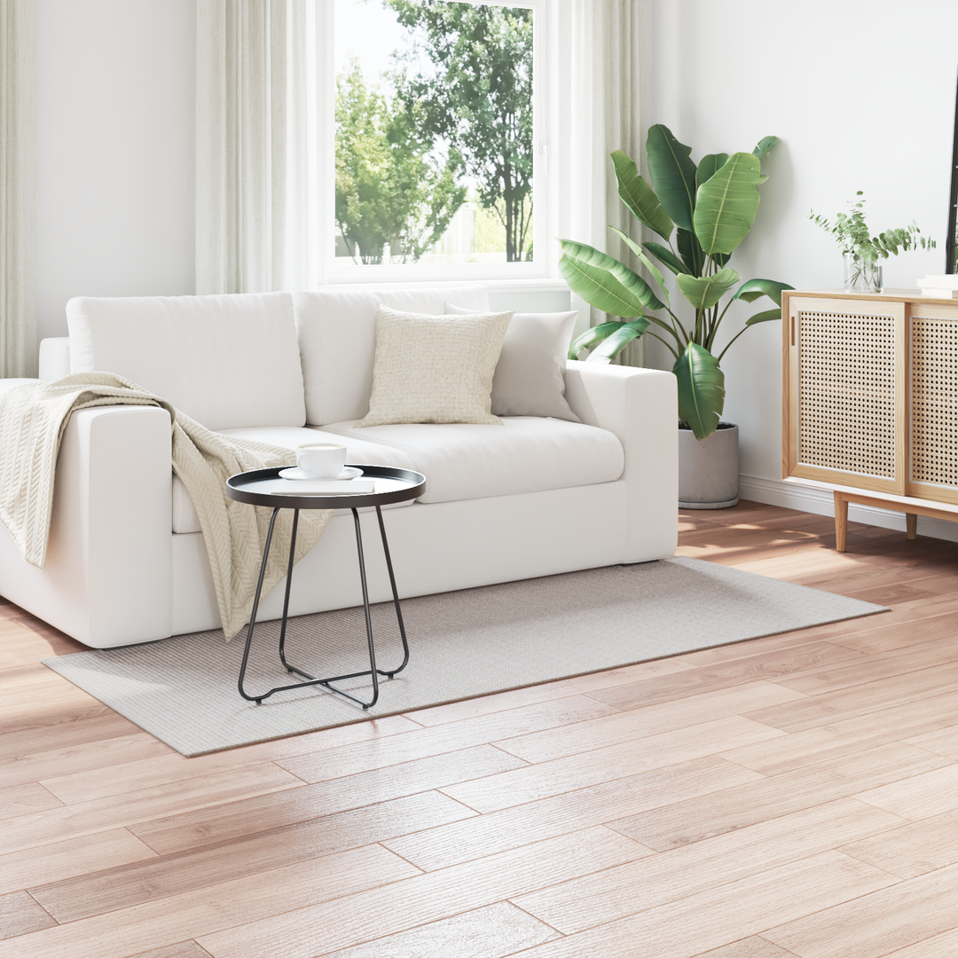 Områdetæpper Rektangulær LUGO Creme og grå 80 x 150 cm