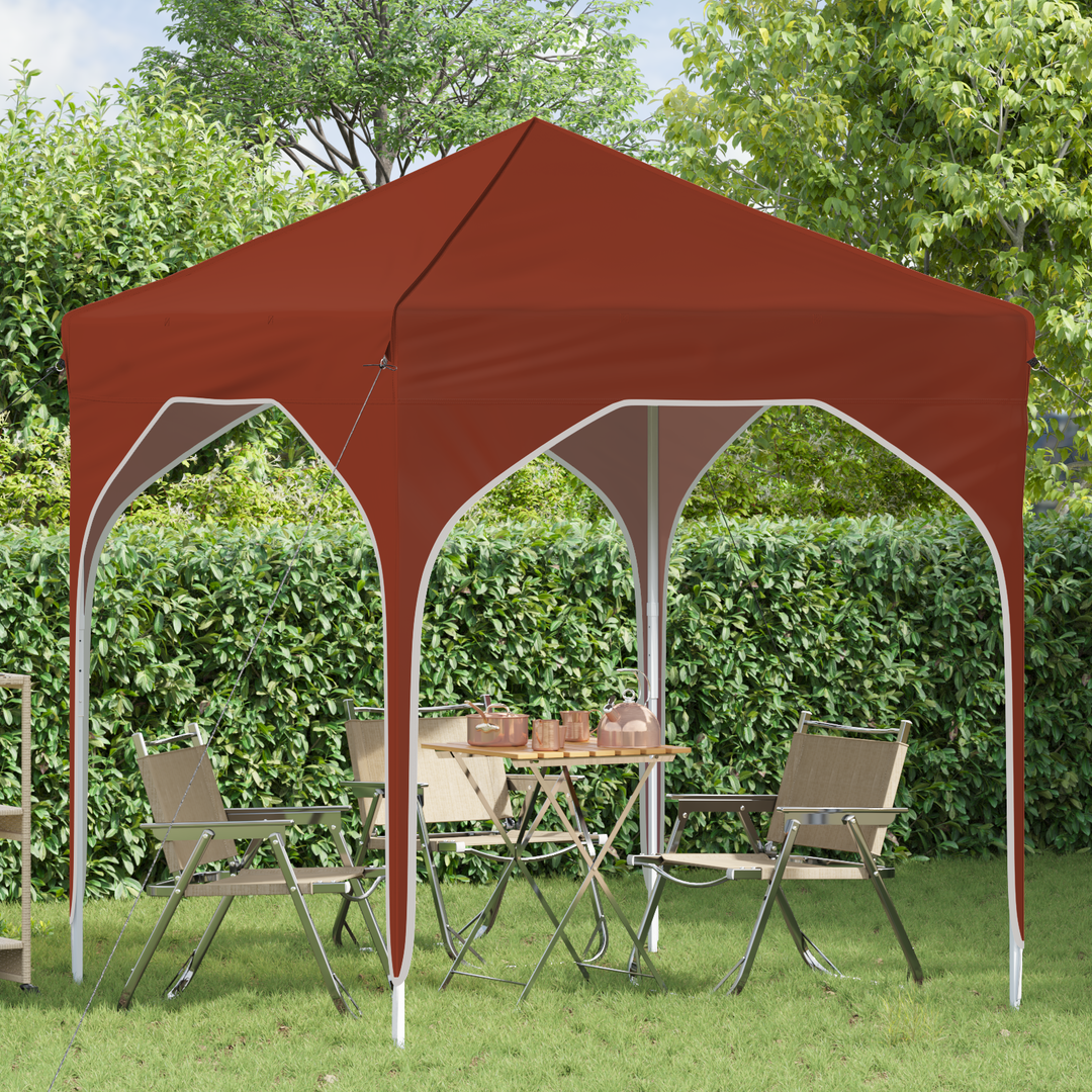 Pop-up Festtelt 194 x 194 x 245 cm Terrakotta